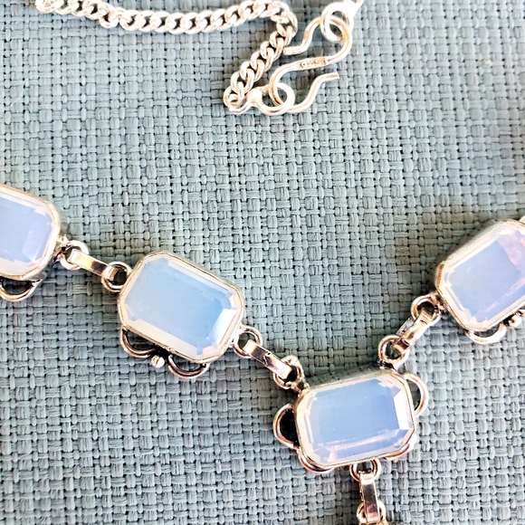 New Milky Opalite 925 Silver Necklace. - Picture 11 of 15